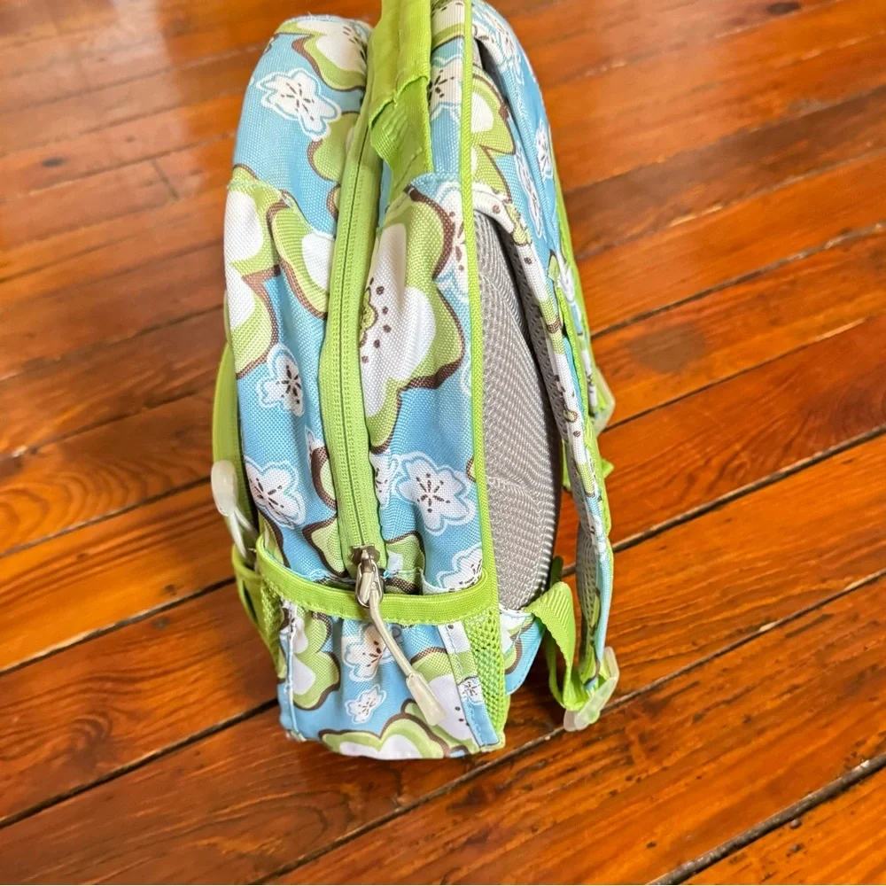 Pottery Barn Mini Backpack Floral Green & Blue Caraline